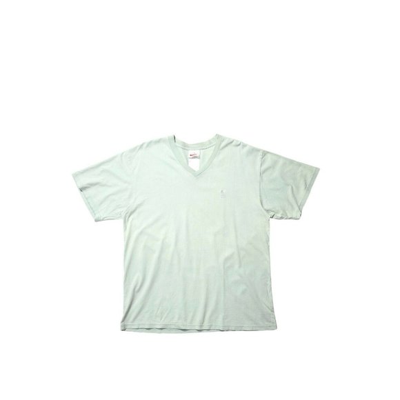 Nike 1990s (L) Tennis V-neck Tee Mint Green Baby Blue Pastel 90s Vintage